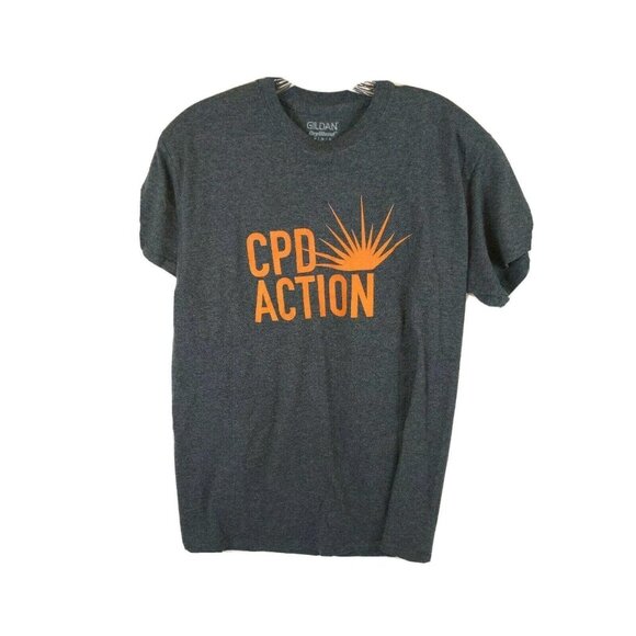 Gildan Medium Gray Cotton Blend Action T-Shirt Dry Blend 30c - Picture 2 of 7